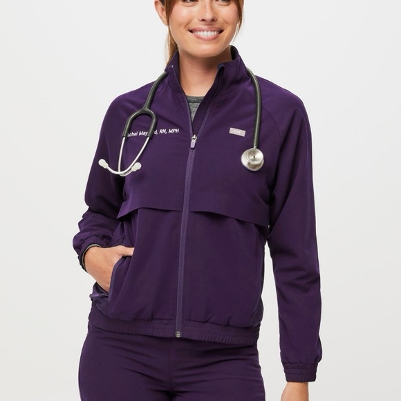 Figs Women’s Sydney Deep Reef Blue Jacket NWT! - Picture 7 of 14